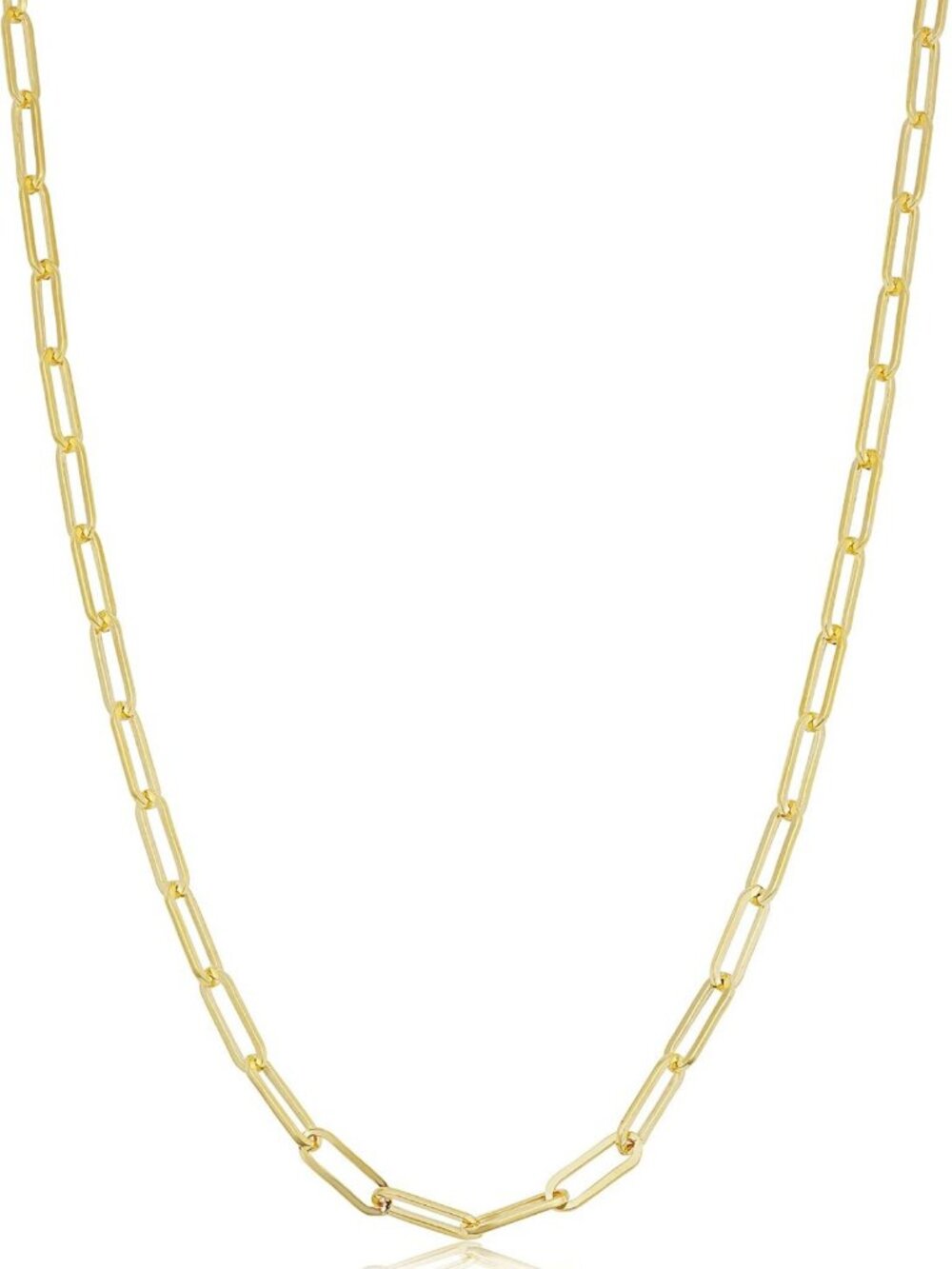 Minimalist 14k Gold-Filled Paperclip Chain Necklace - Elegant 2.5mm Link Design